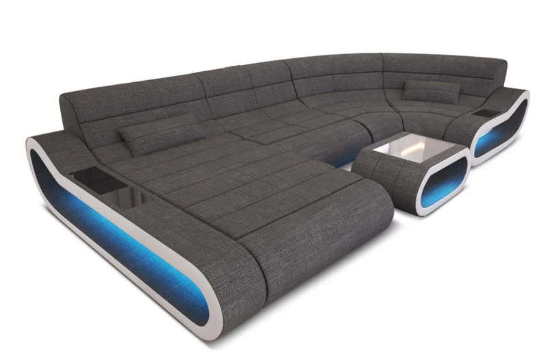 Stoff Wohnlandschaft Concept U-Form