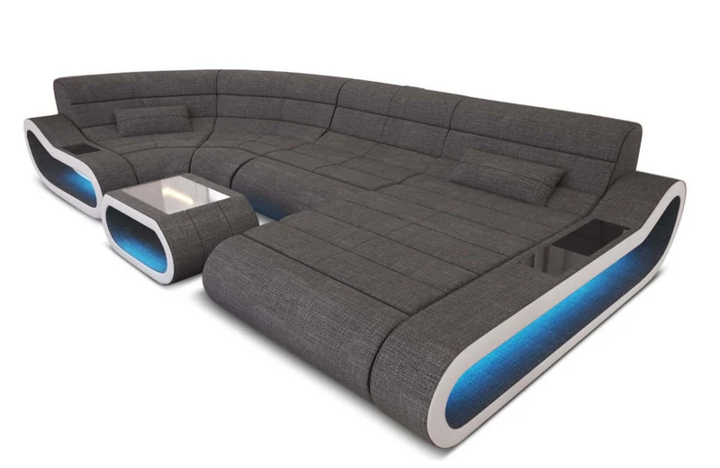 Stoff Wohnlandschaft Concept U-Form