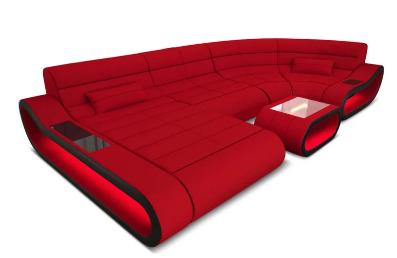 Stoff Wohnlandschaft Concept U-Form