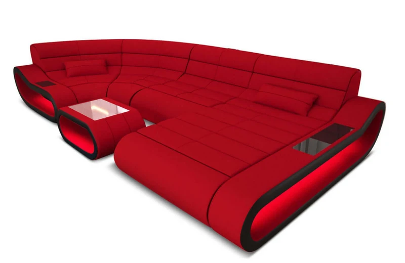 Stoff Wohnlandschaft Concept U-Form