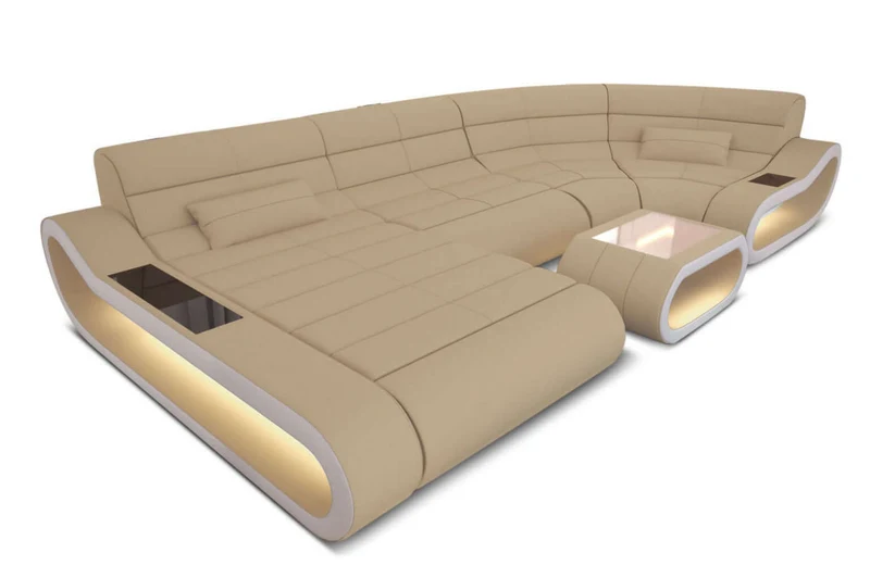 Stoff Wohnlandschaft Concept U-Form