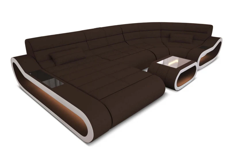 Stoff Wohnlandschaft Concept U-Form
