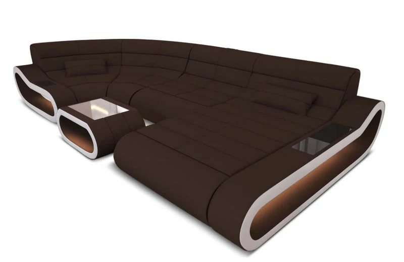 Stoff Wohnlandschaft Concept U-Form