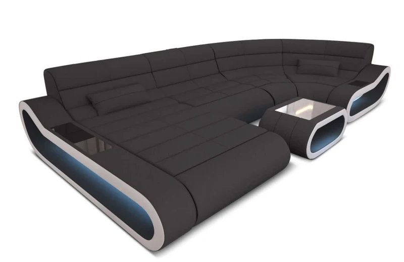 Stoff Wohnlandschaft Concept U-Form