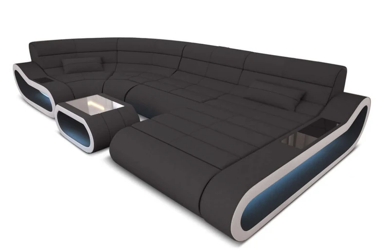 Stoff Wohnlandschaft Concept U-Form