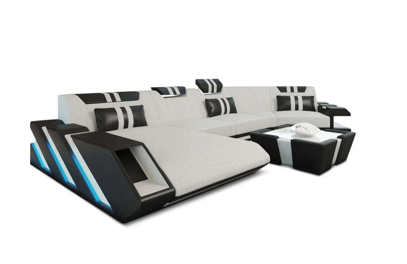 Sofa Apollonia C-Form in Stoff