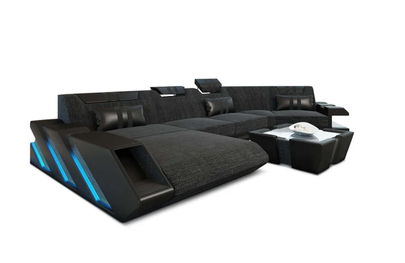 Sofa Apollonia C-Form in Stoff