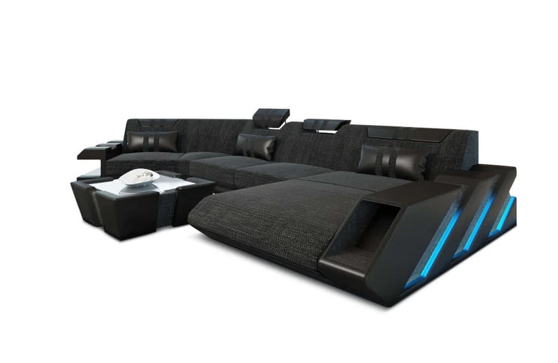 Sofa Apollonia C-Form in Stoff