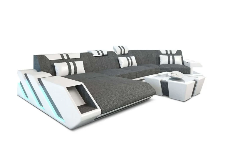 Sofa Apollonia C-Form in Stoff