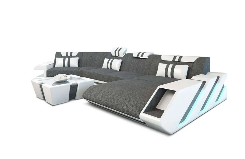 Sofa Apollonia C-Form in Stoff