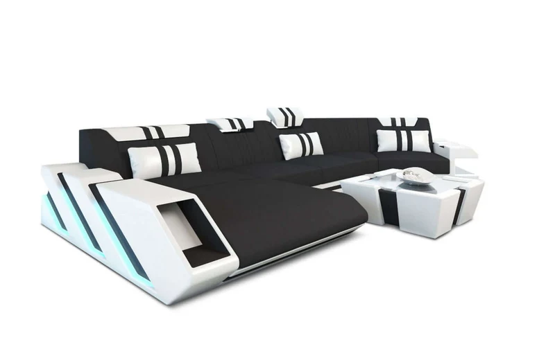 Sofa Apollonia C-Form in Stoff
