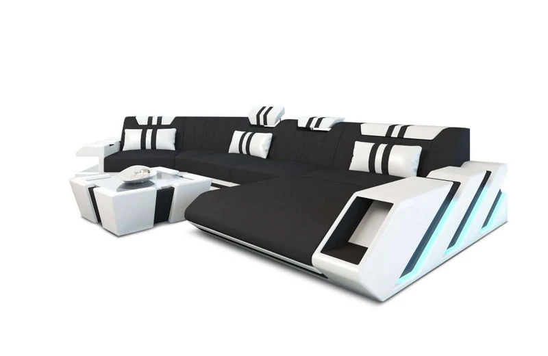 Sofa Apollonia C-Form in Stoff