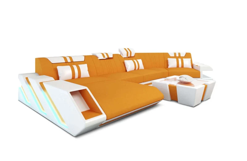 Sofa Apollonia C-Form in Stoff