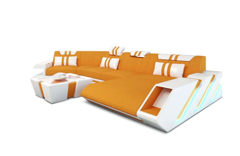 Sofa Apollonia C-Form in Stoff