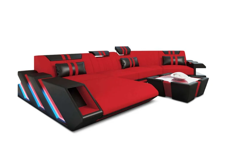 Sofa Apollonia C-Form in Stoff