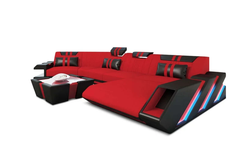 Sofa Apollonia C-Form in Stoff