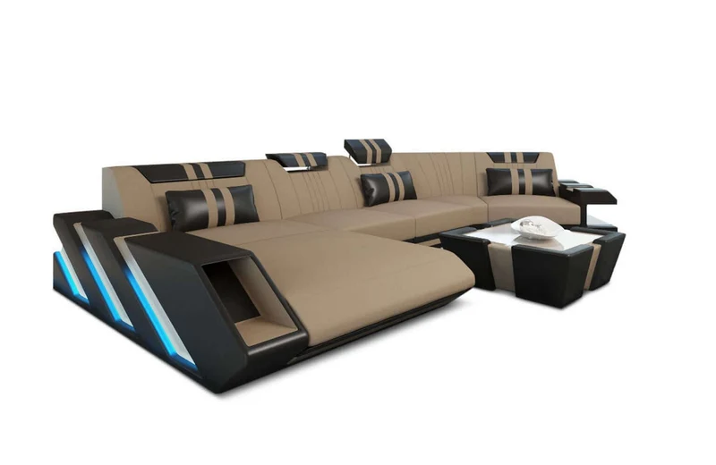 Sofa Apollonia C-Form in Stoff