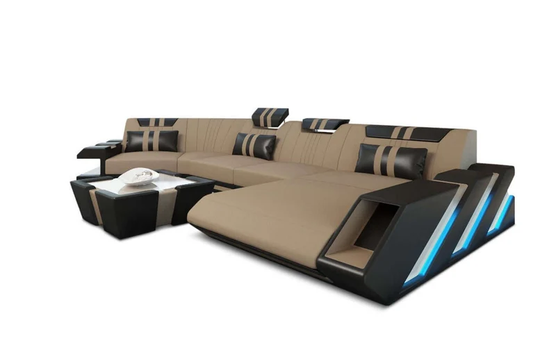 Sofa Apollonia C-Form in Stoff