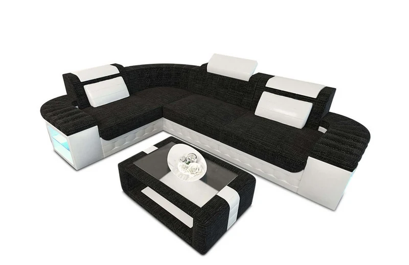 Stoff Ecksofa Bergamo L-Form