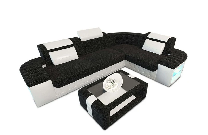 Stoff Ecksofa Bergamo L-Form