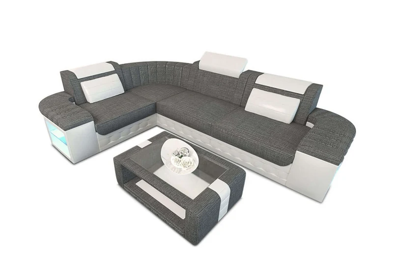 Stoff Ecksofa Bergamo L-Form