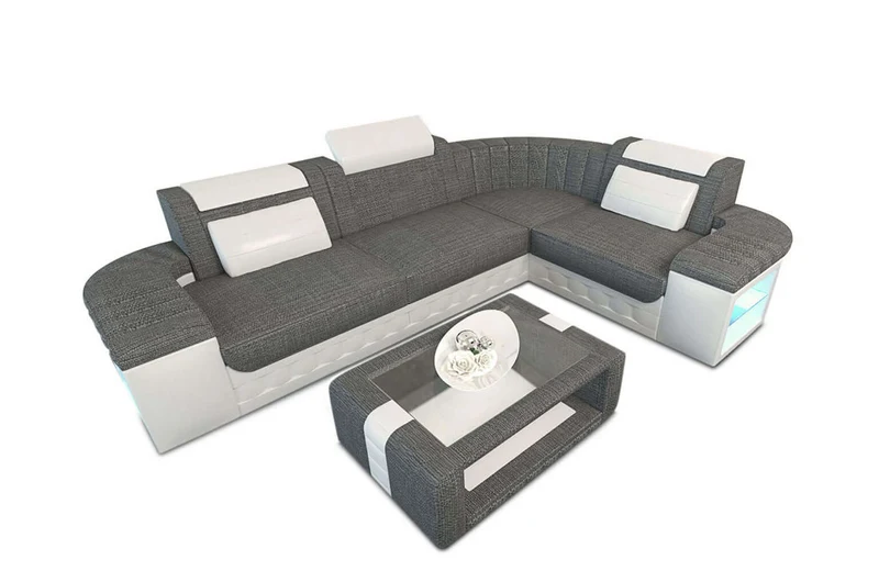Stoff Ecksofa Bergamo L-Form