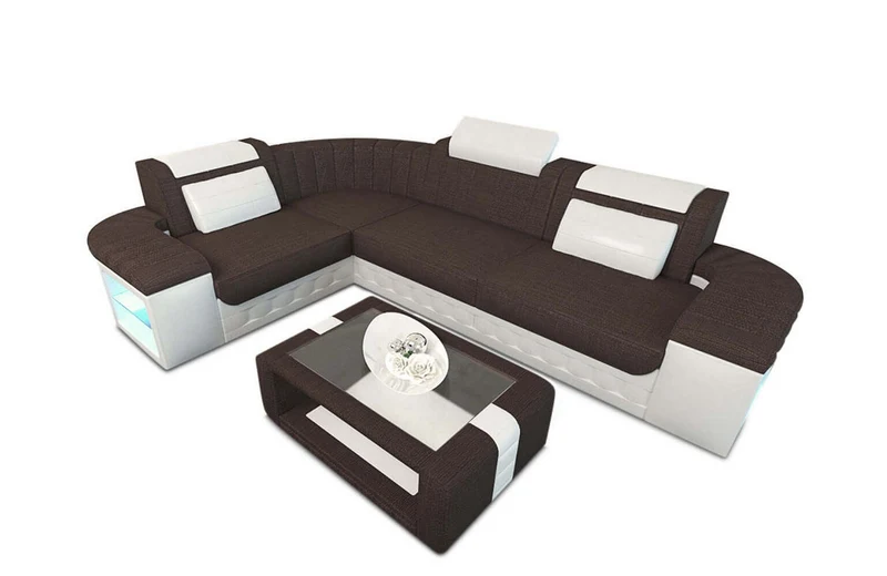 Stoff Ecksofa Bergamo L-Form