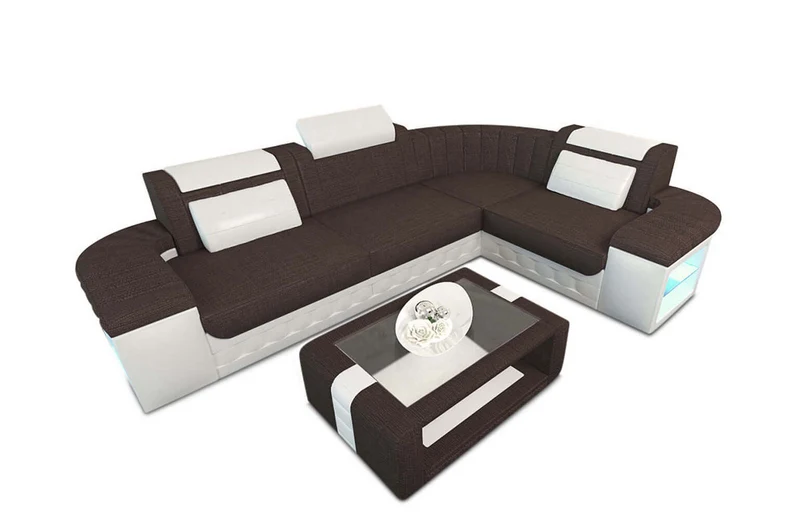 Stoff Ecksofa Bergamo L-Form