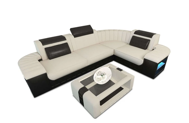 Stoff Ecksofa Bergamo L-Form