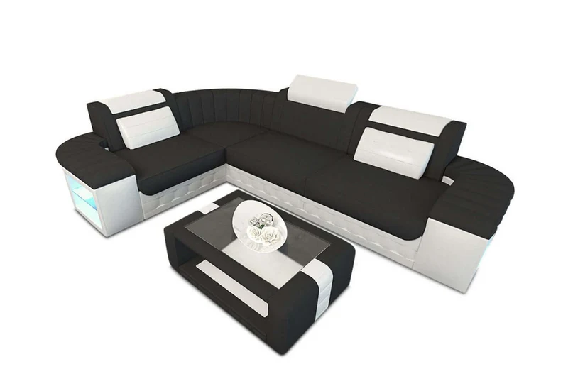 Stoff Ecksofa Bergamo L-Form