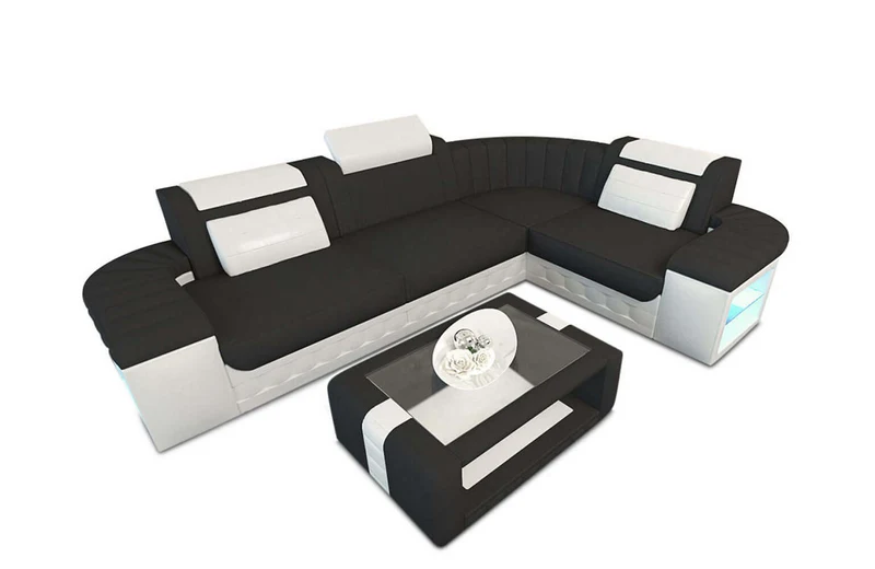 Stoff Ecksofa Bergamo L-Form