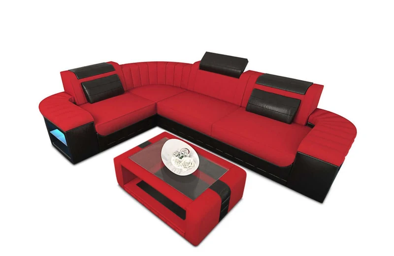 Stoff Ecksofa Bergamo L-Form