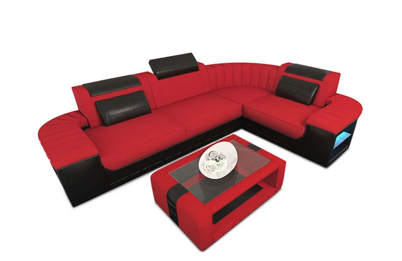 Stoff Ecksofa Bergamo L-Form