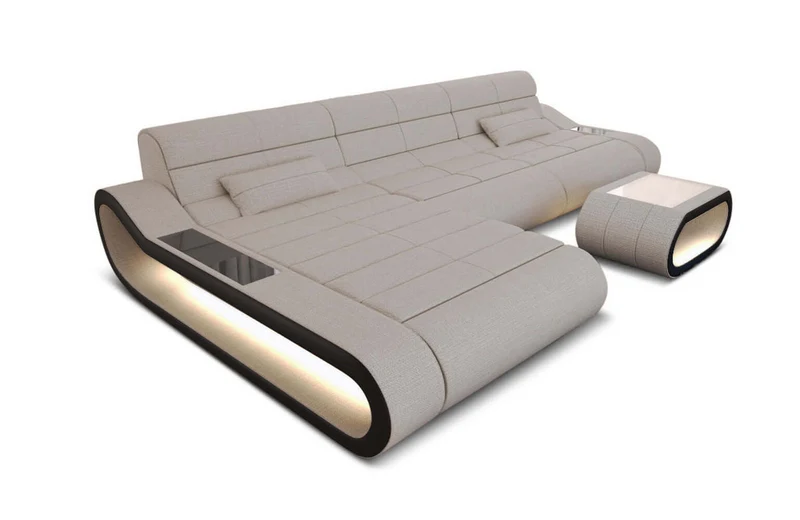 Ecksofa Concept Lang L-Form aus Stoff