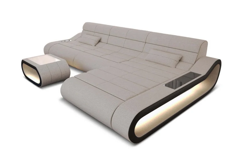 Ecksofa Concept Lang L-Form aus Stoff