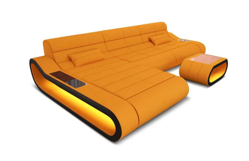 Ecksofa Concept Lang L-Form aus Stoff