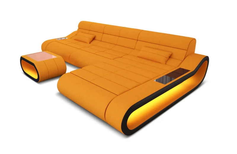 Ecksofa Concept Lang L-Form aus Stoff