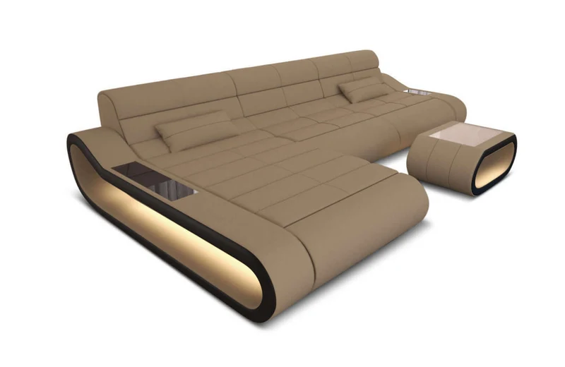 Ecksofa Concept Lang L-Form aus Stoff
