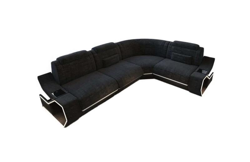Ecksofa Pescara L-Form aus Stoff