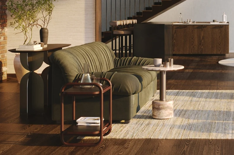 Casa Padrino Luxus Beistelltisch Khami Braun 50 x 40 x H. 60 cm - Leichter Mahagoni Beistelltisch im hellen Kaffee-Braunton - Luxus Möbel