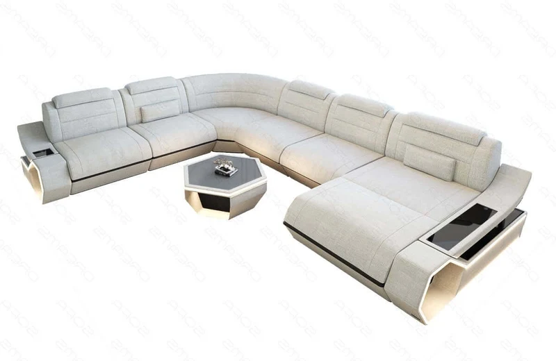 Wohnlandschaft Toscano XXL U-Form in Stoff
