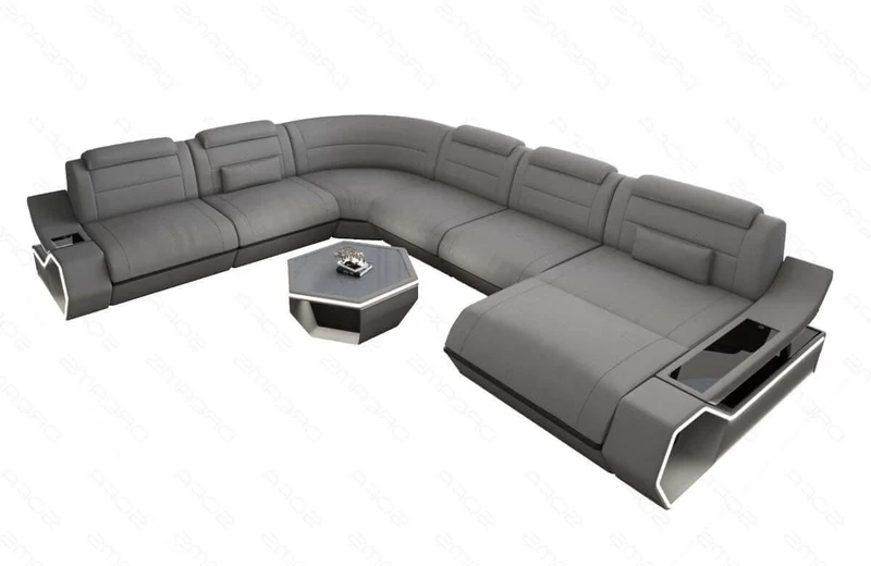 Wohnlandschaft Toscano XXL U-Form in Stoff