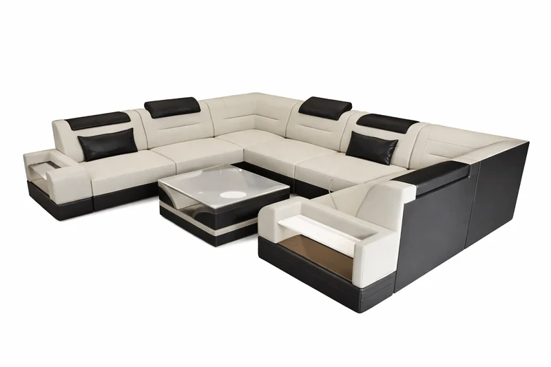 Wohnlandschaft Trivento U-Form aus Stoff
