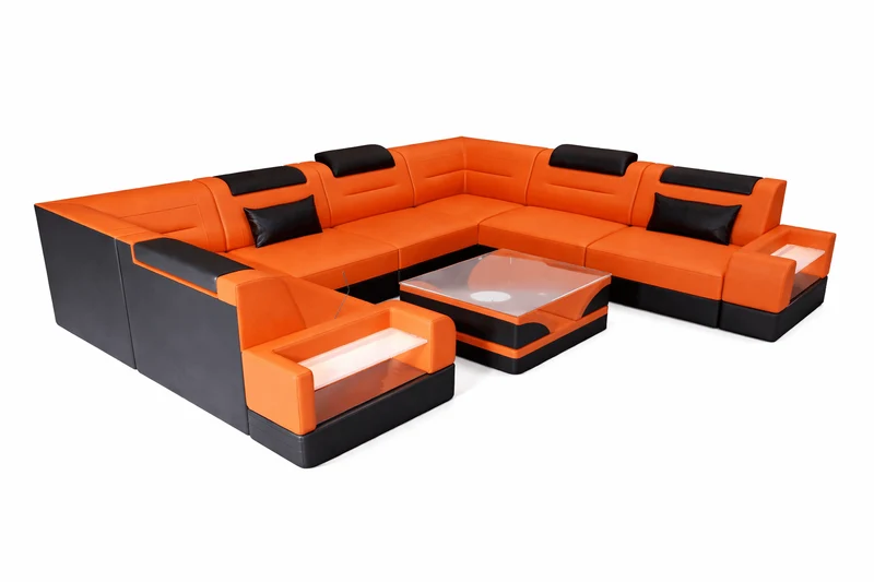 Wohnlandschaft Trivento U-Form aus Stoff