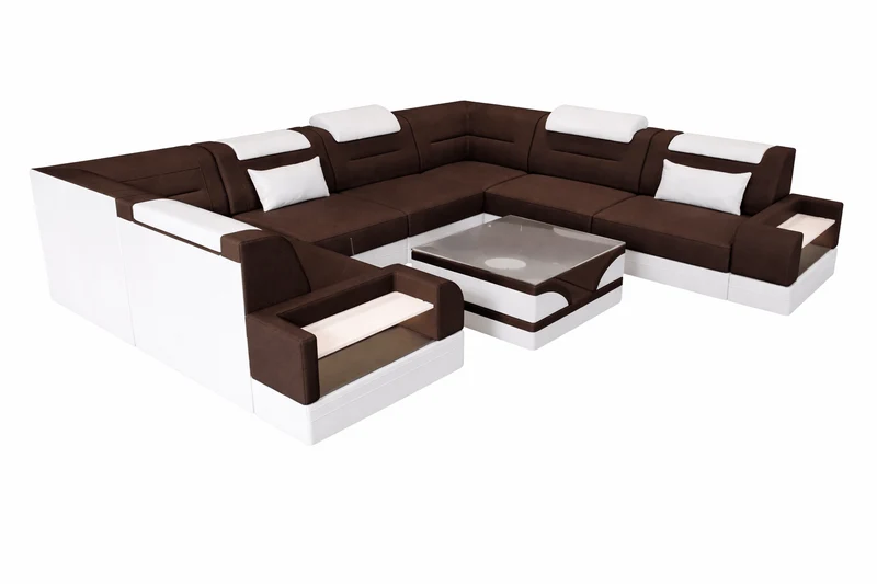 Wohnlandschaft Trivento U-Form aus Stoff