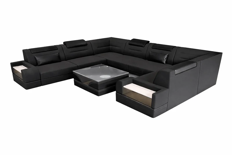 Wohnlandschaft Trivento U-Form aus Stoff