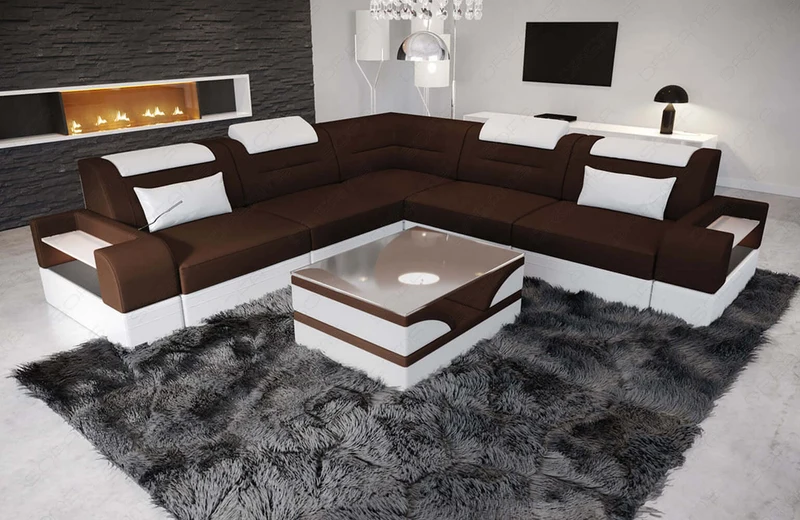 Couch Trivento L-Form in Stoff