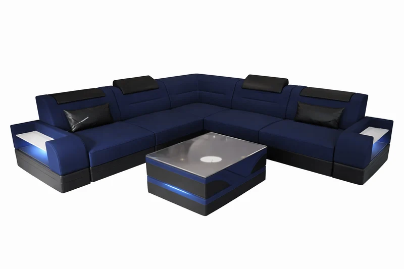 Couch Trivento L-Form in Stoff