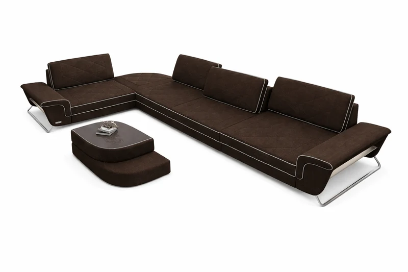 Stoff Ecksofa Rotello L-Form