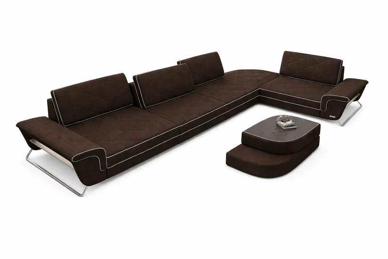 Stoff Ecksofa Rotello L-Form